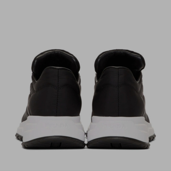Prada Black Nylon Leather Prax 01 Sneakers - Picture 5 of 5